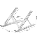 Suporte Para Notebook Base Dobrável de Alumínio Ou Plastico Ergonômico Ajustável Portátil Com Estojo
