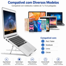 Suporte Para Notebook Base Dobrável de Alumínio Ou Plastico Ergonômico Ajustável Portátil Com Estojo