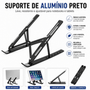 Suporte Para Notebook Base Dobrável de Alumínio Ou Plastico Ergonômico Ajustável Portátil Com Estojo