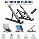 Suporte Para Notebook Base Dobrável de Alumínio Ou Plastico Ergonômico Ajustável Portátil Com Estojo